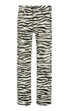 R13 Kick Fit Zebra-print Jeans
