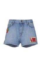 Mira Mikati Venice Beach Patched Denim Shorts
