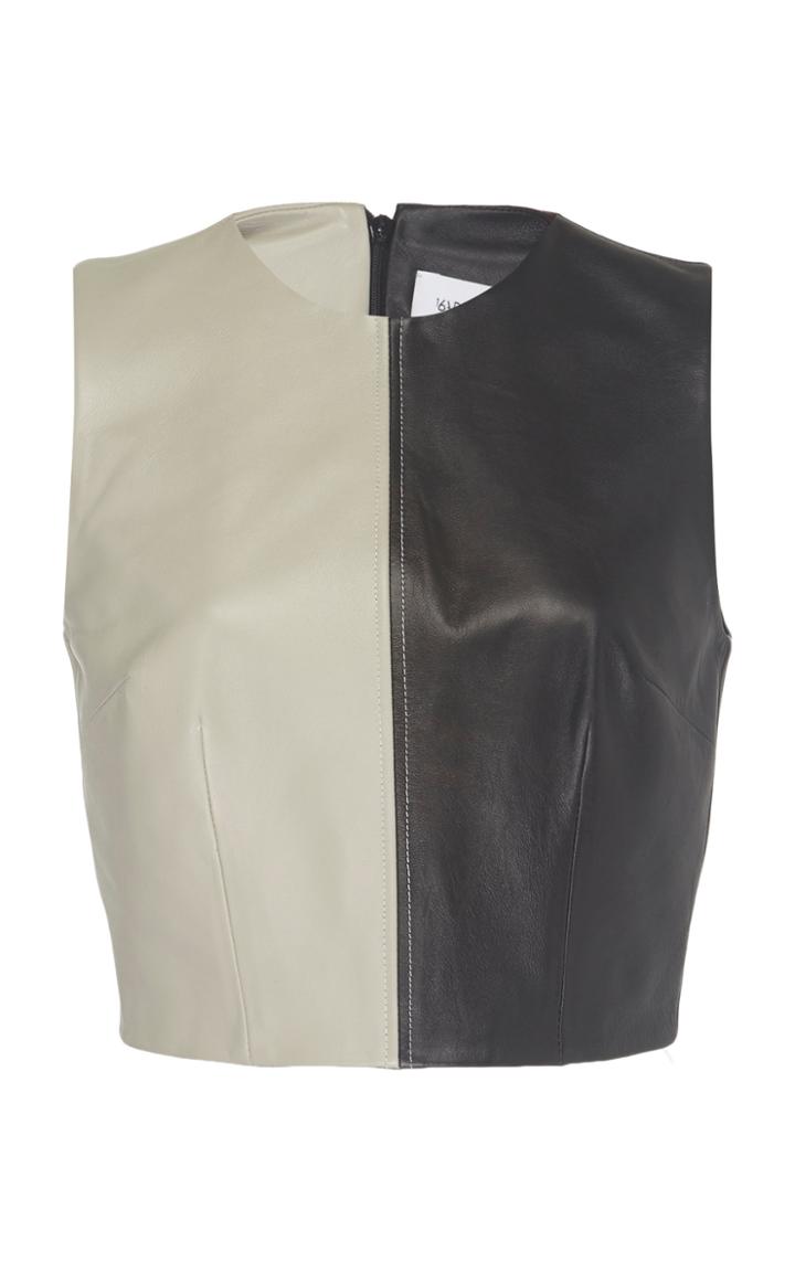 16arlington Leather Sleeveless Crop Top