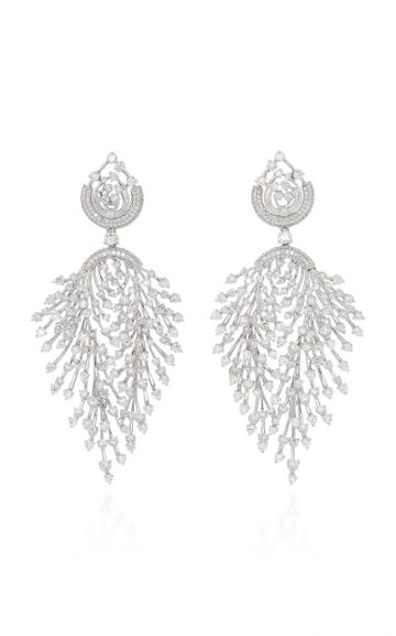 Hueb Luminous 18k White Gold And Diamond Earrings