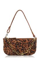 By Far Rachel Mini Leopard Print Suede Leather Bag