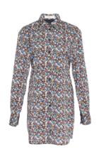 Victoria Beckham Floral Side-split Taffeta Shirt