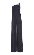 Moda Operandi Monse Asymmetric Pinstripe Cotton-blend Jumpsuit Size: 0