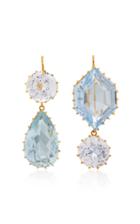 Renee Lewis Antique Synthetic Spinel Spudomene Aqua Earrings