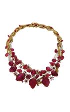 Vintage Marchak Ruby And Diamond Bib Necklace