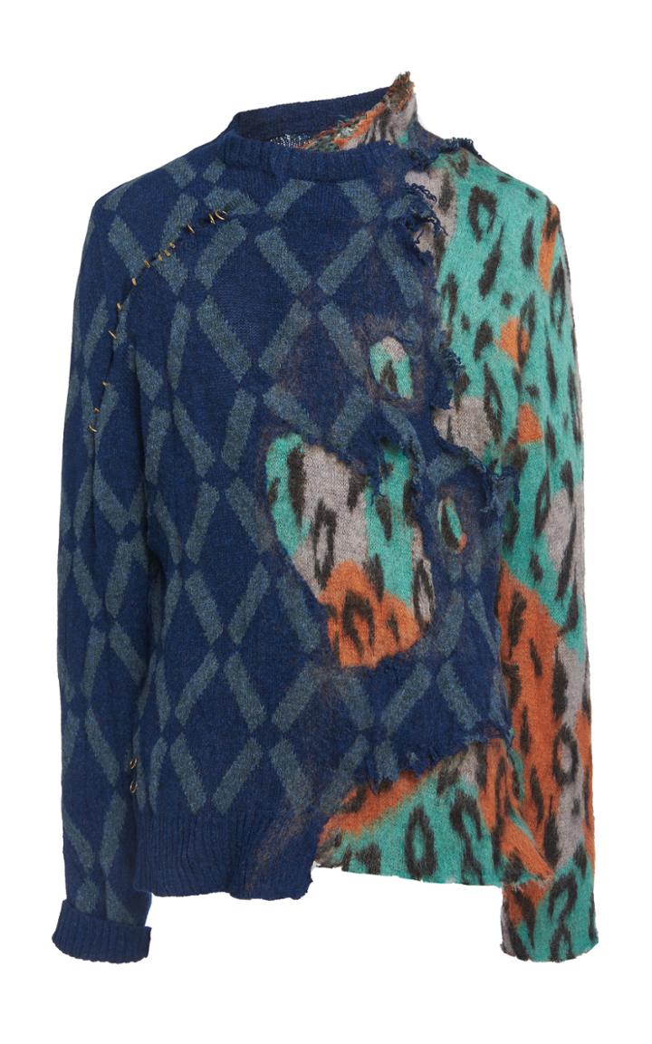 Marni Distressed Mix Print Sweater