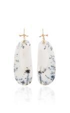 Annette Ferdinandsen M'o Exclusive: One-of-a-kind Dendritic White Opal Branch Earrings