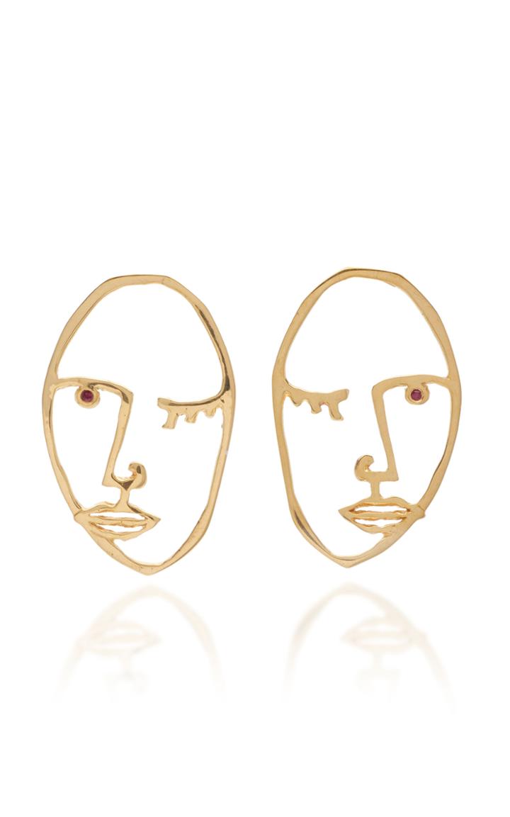 Paola Vilas Cocteau 18k Gold-plated Earrings