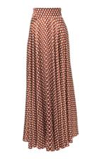 Diane Von Furstenberg High Waisted Draped Maxi Print Skirt