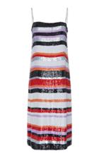 Jeffrey Dodd Striped Sequin Midi Dress