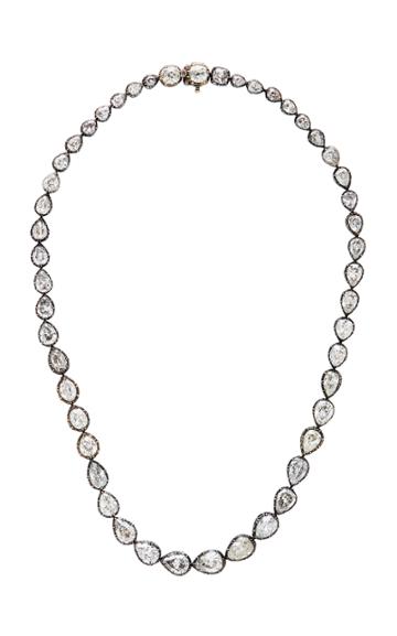 Pat Saling Silver-topped Gold And Anitque Diamond Necklace