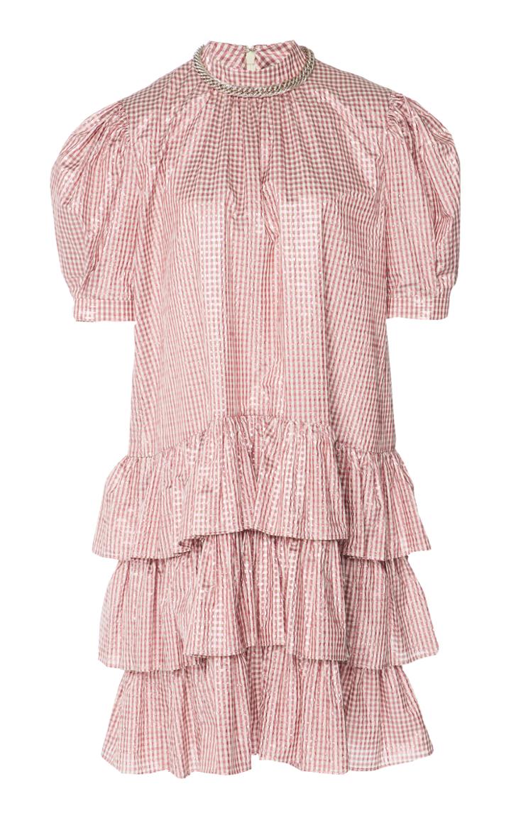 Christopher Kane Gingham Puff Sleeve Dress