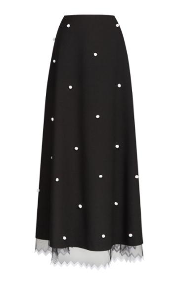 Yanina Demi Couture A-line Wool Skirt
