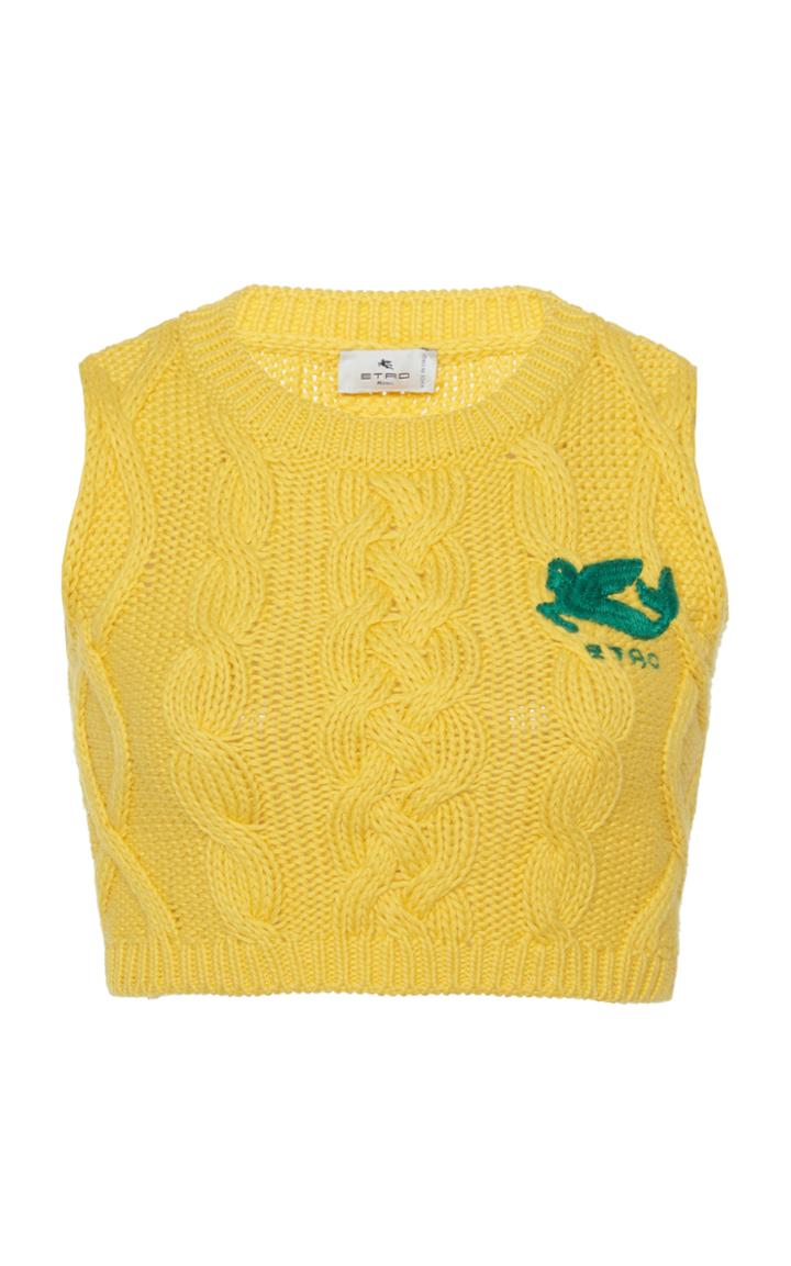 Moda Operandi Etro Cotton-blend Cropped Sweater Vest