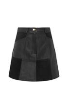Aje Motocyclette Leather Patch Mini Skirt
