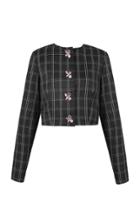 Dalood Embellished Cropped Blazer Jacket