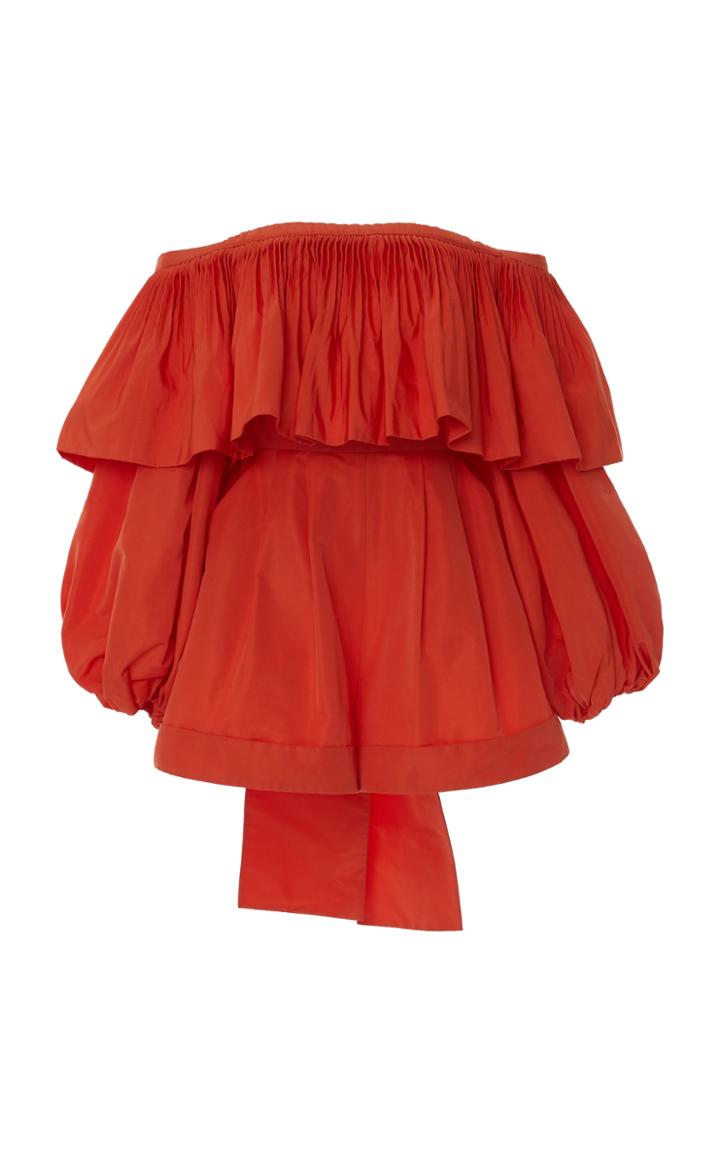 Valentino Off-the-shoulder Cotton-blend Romper