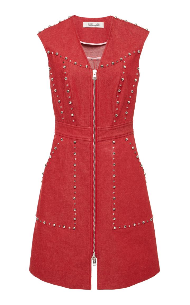 Diane Von Furstenberg Zip Front Sheath Dress