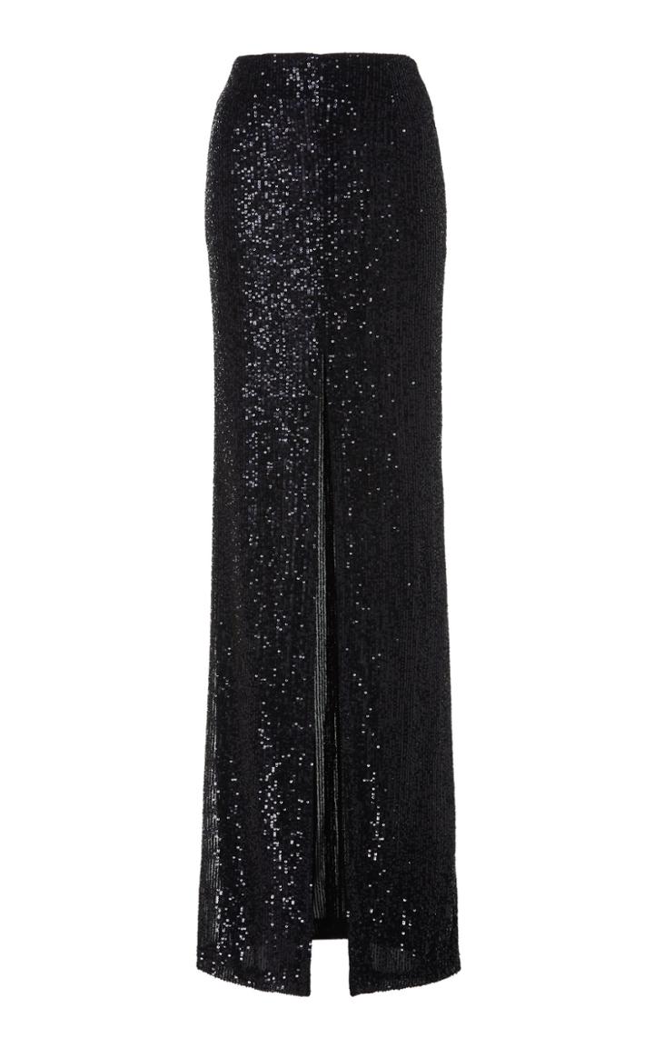 Galvan Modern Love Sequin-embellished Cady Maxi Skirt