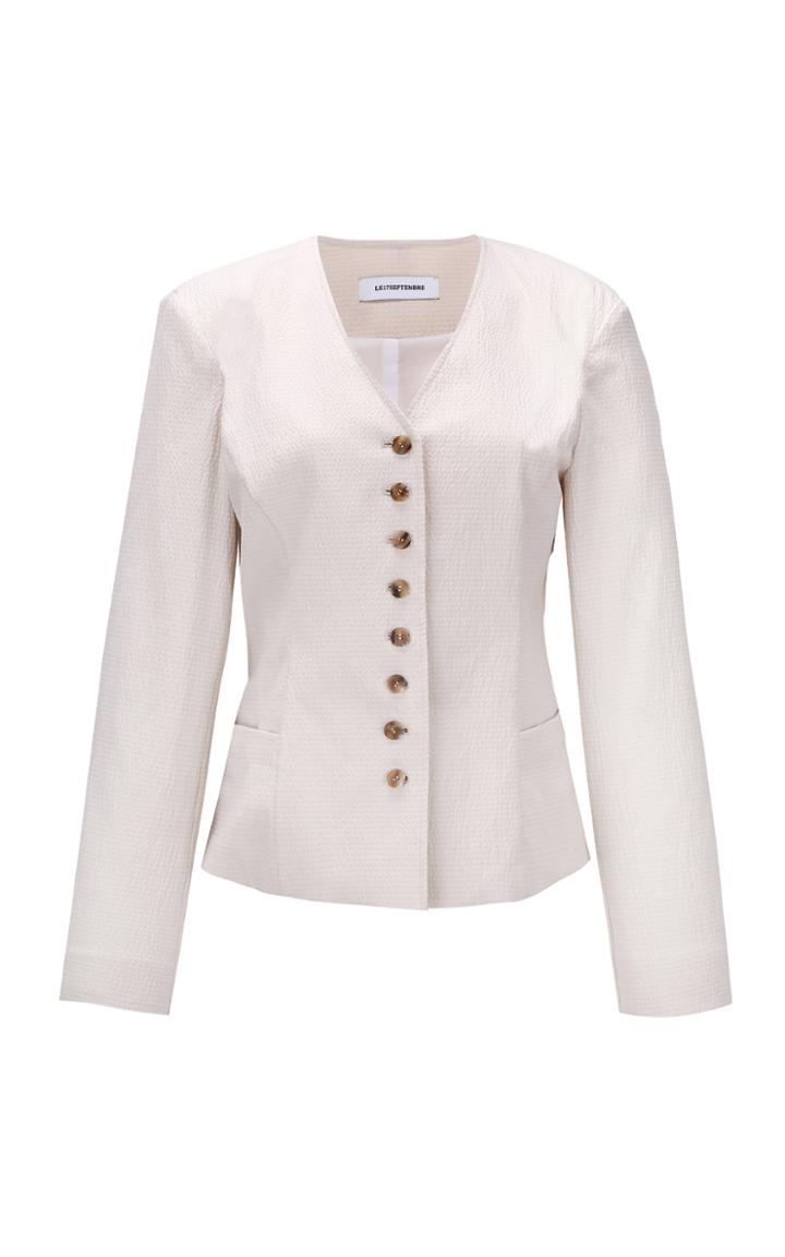 Moda Operandi Le17 Septembre Button-front Cotton-blend Blazer