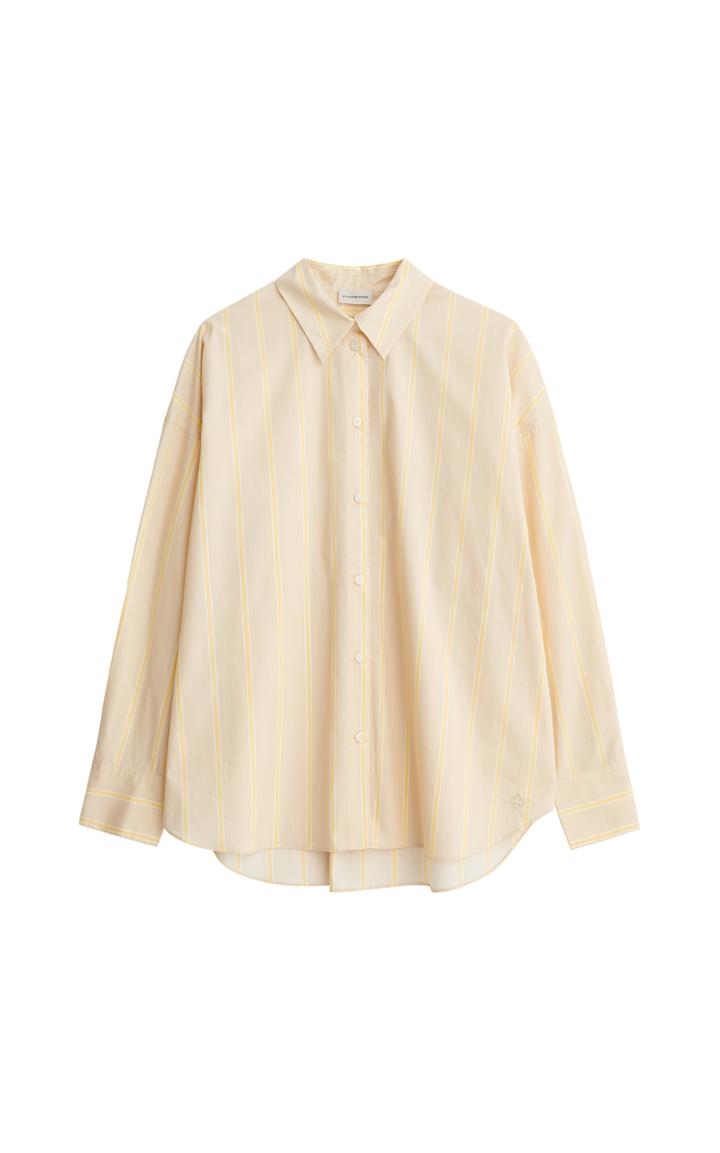 Moda Operandi By Malene Birger Elasis Oversized Striped Cotton Shirt