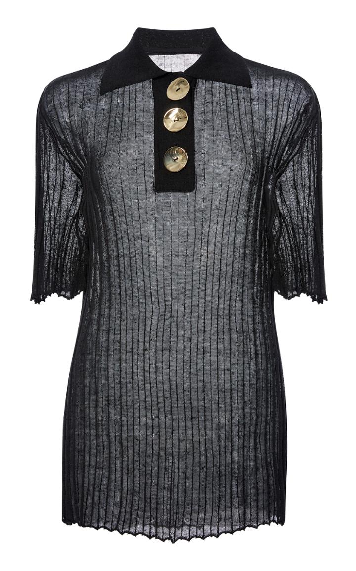 Ellery Short Sleeve Knit Polo