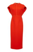 Narciso Rodriguez Structured Wool Cap Sleeve Dress