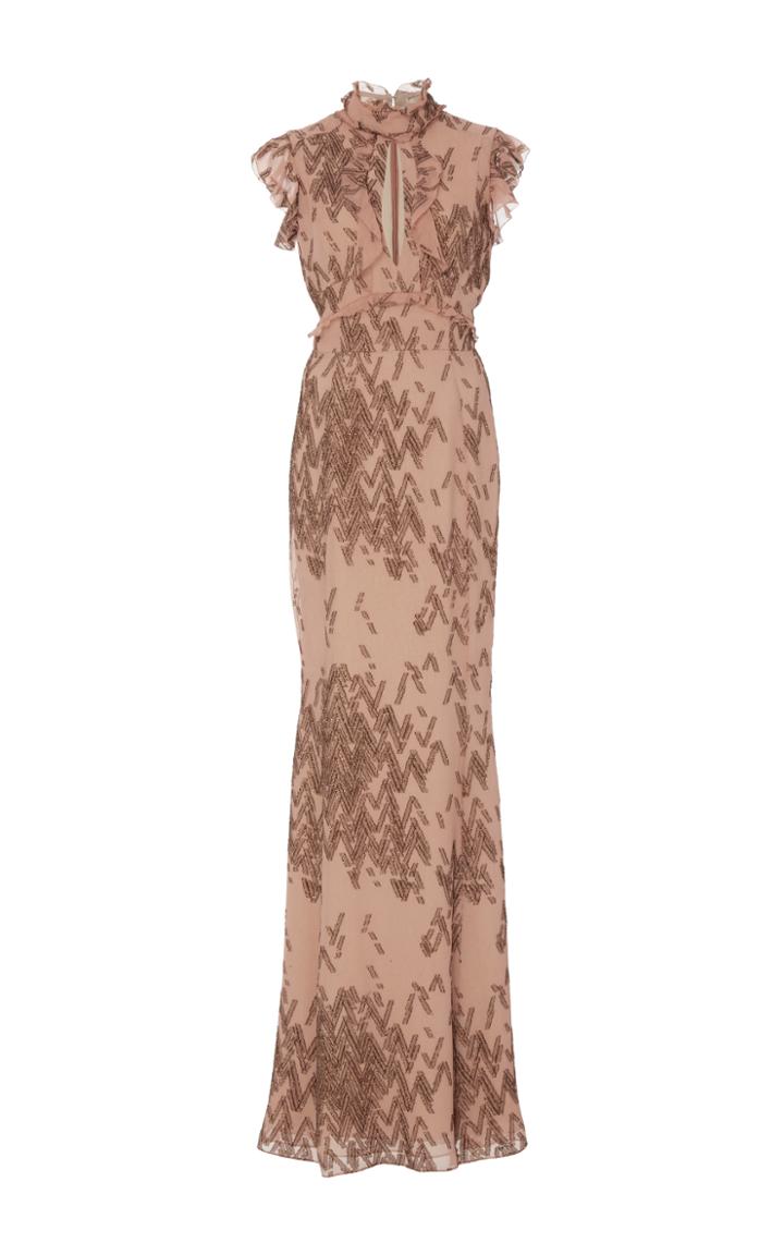 J. Mendel Flutter Sleeve Gown