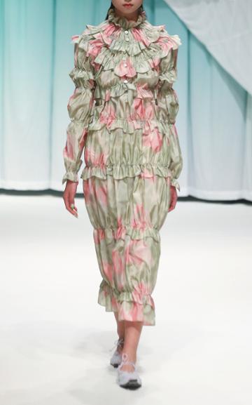 Moda Operandi Yuhan Wang Tiered Silk Dress