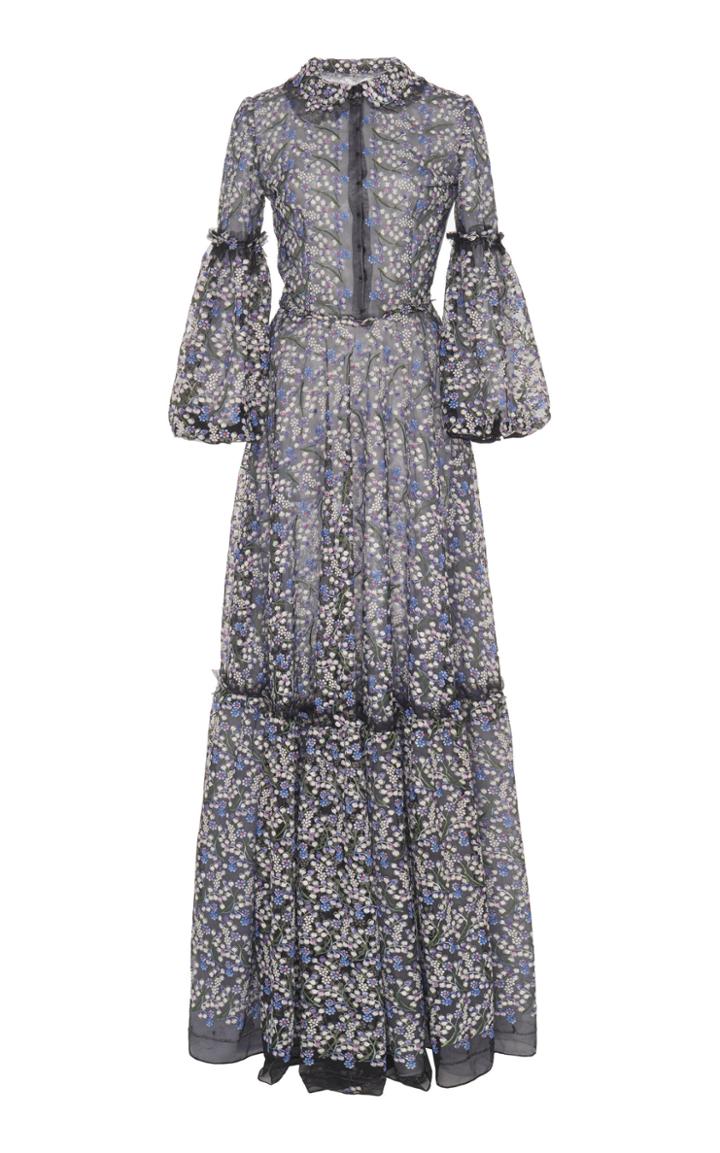 Luisa Beccaria Tiered Floral Gown