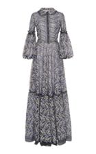 Luisa Beccaria Tiered Floral Gown