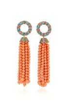 Joanna Laura Constantine Grommet Tassel Gold-plated Brass And Cubic Zirconia Earrings