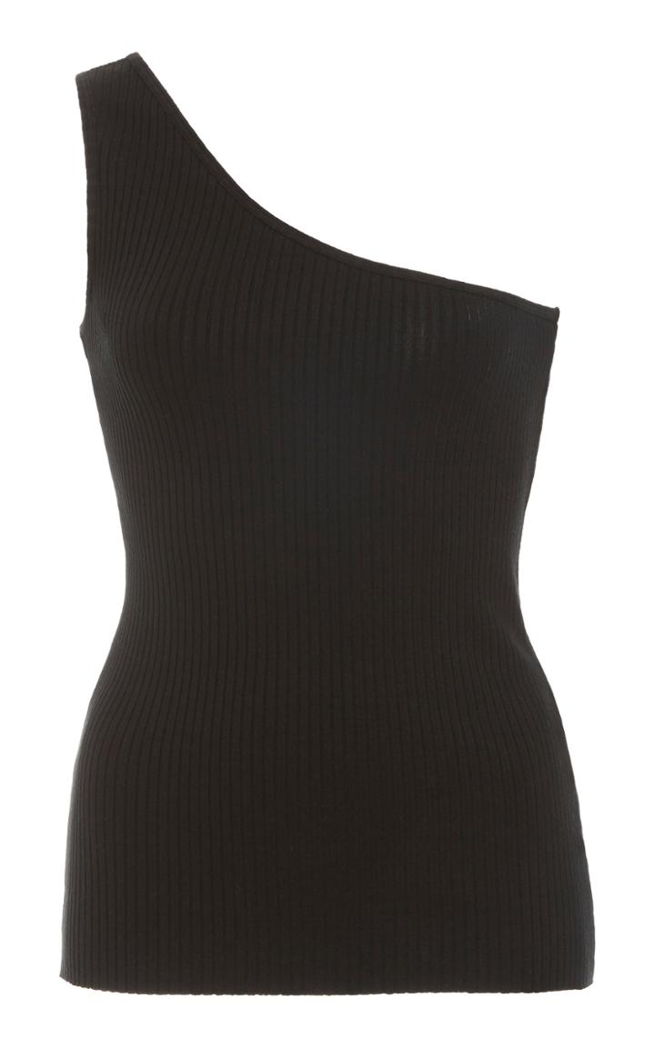 Nobody Denim Luxe One Shoulder Ribbed Tank Top