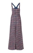 Oday Shakar Tweed Wide Leg Jumpsuit