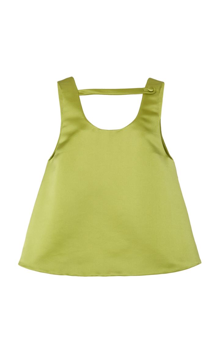 Prada Sleeveless Satin Trapeze Top Size: 40