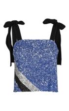 Amira Haroon Hand Embellished Sequin Silk Top