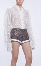 Anas Jourden Coated Lace Mini Shorts