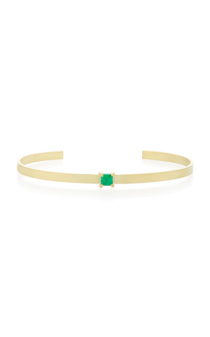 Ila Tess 14k Gold Emerald Bangle