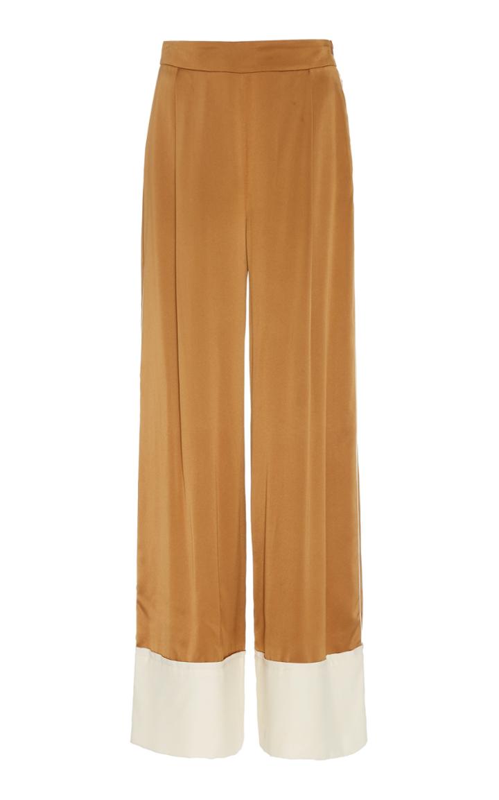 Odyssee Raynor Cuff Detail Silk Palazzo Pant