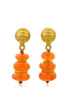 Moda Operandi Loren Nicole Mandarin Garnet 22k Yellow Gold Drop Earrings