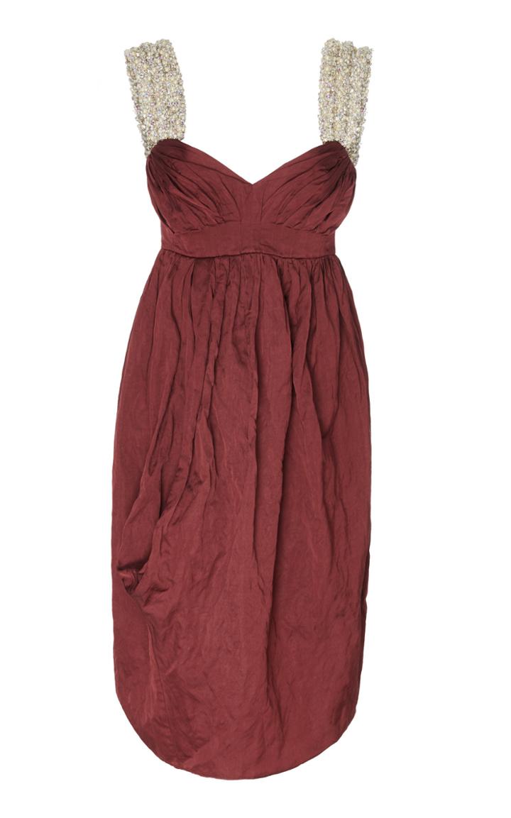 Moda Operandi Brock Collection Pearl-embellished Ruched Dress Size: 0