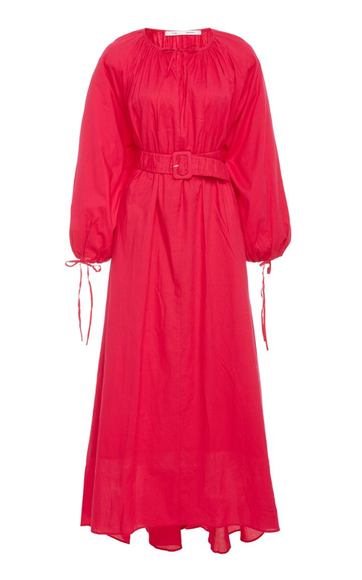 Moda Operandi Bouguessa Flowy Puffed Sleeves Cotton Dress Size: Xs