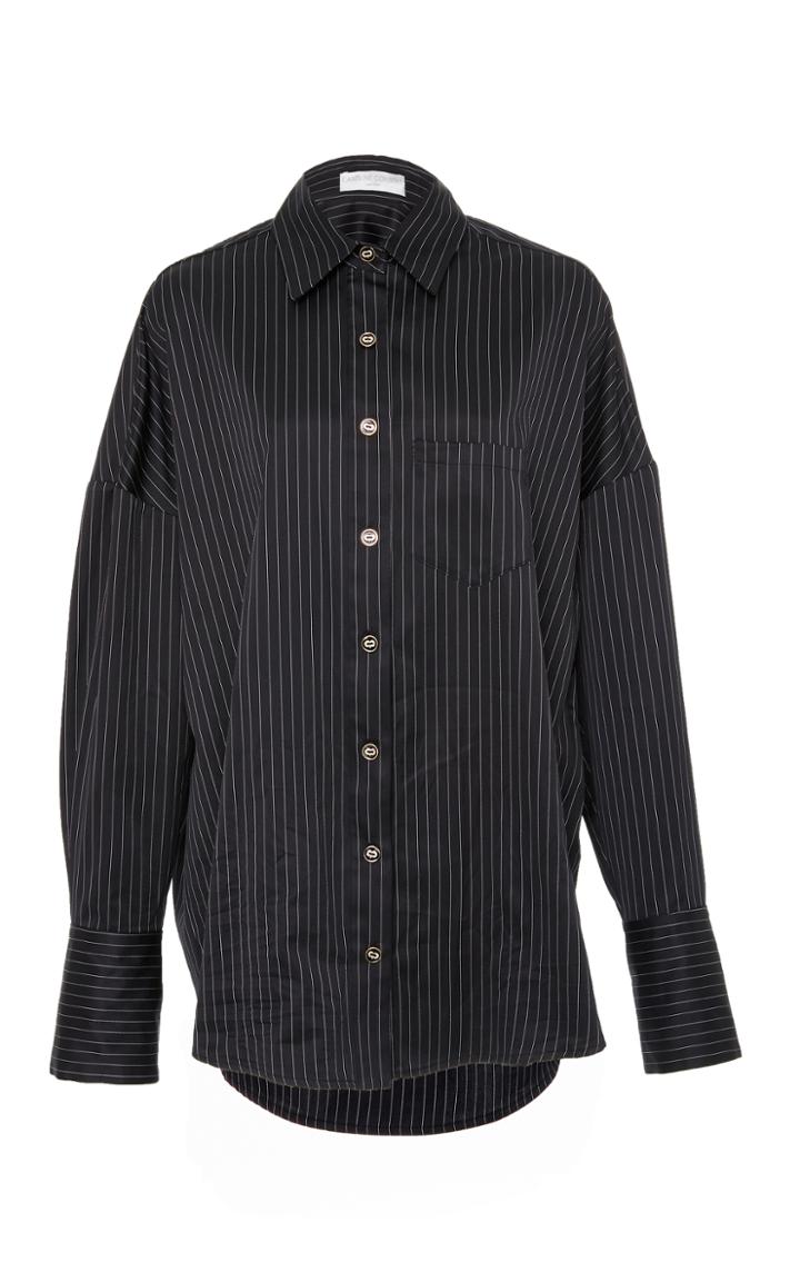 Caroline Constas Linda Pinstripe Blouse