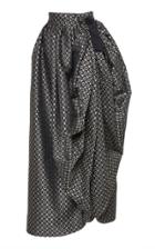 Etro Printed Gathered Satin Skirt