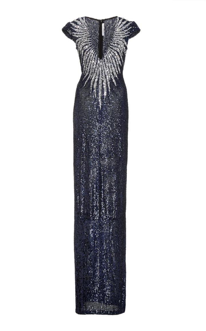 Moda Operandi Naeem Khan Embroidered Sequin Gown