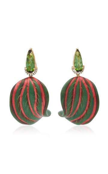 Silvia Furmanovich Marquetry Leaf Earrings