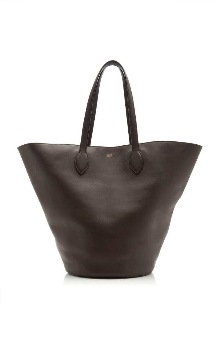Moda Operandi Khaite Osa Circle Medium Leather Tote