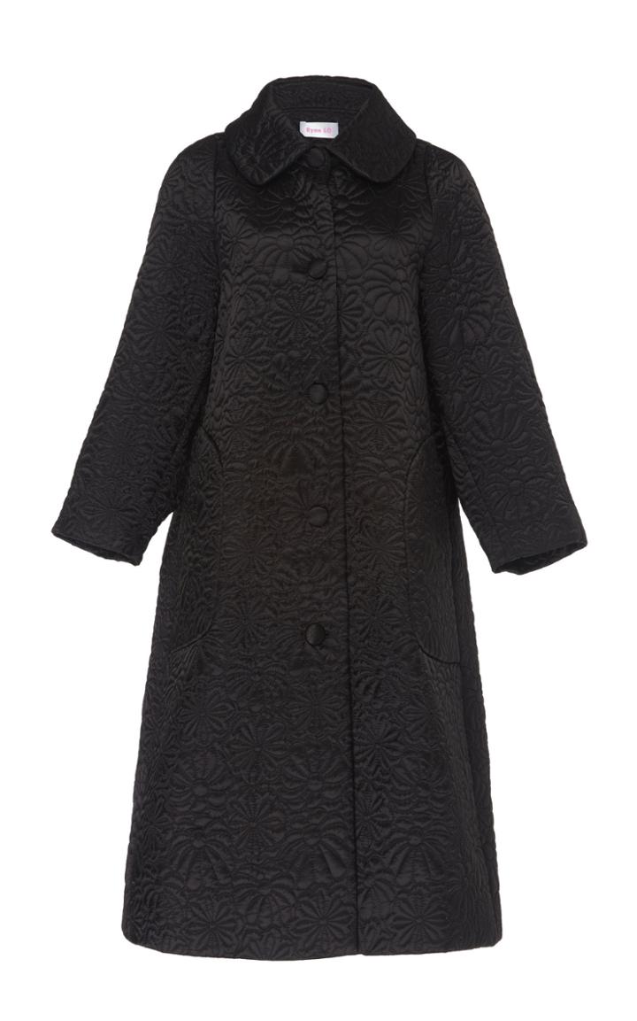 Ryan Lo Peter Pan Collar Quilted A Line Coat