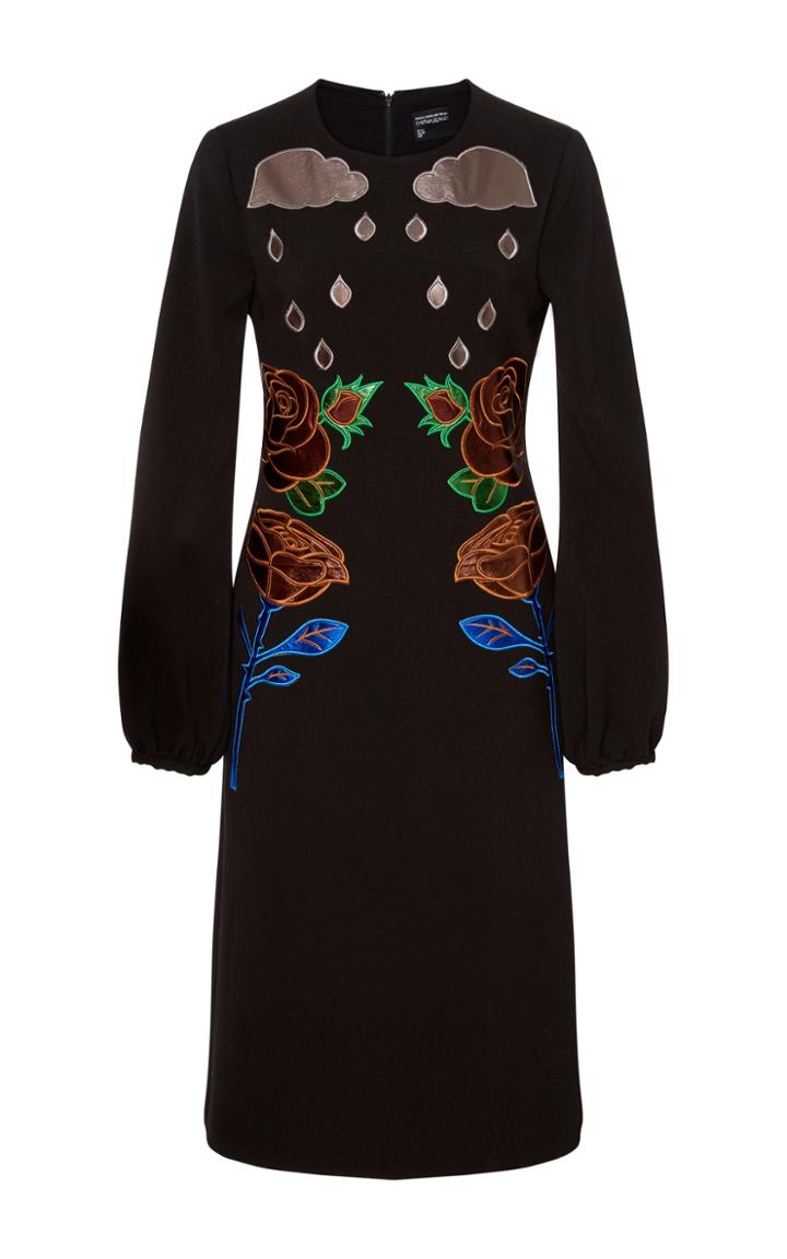 Cynthia Rowley Floral Applique Dress