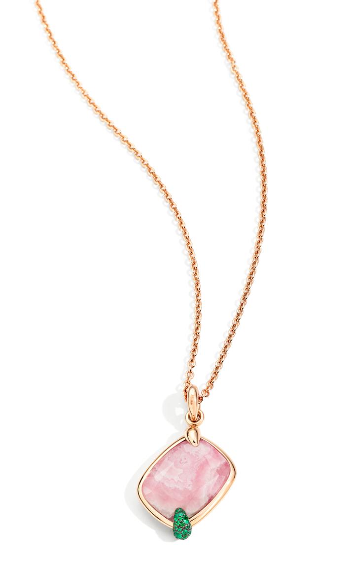 Pomellato Ritratto Rhodochrosite Pendant Necklace